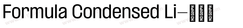 Formula Condensed Li字体转换
